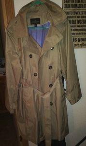 London fog waterproof knee length coat